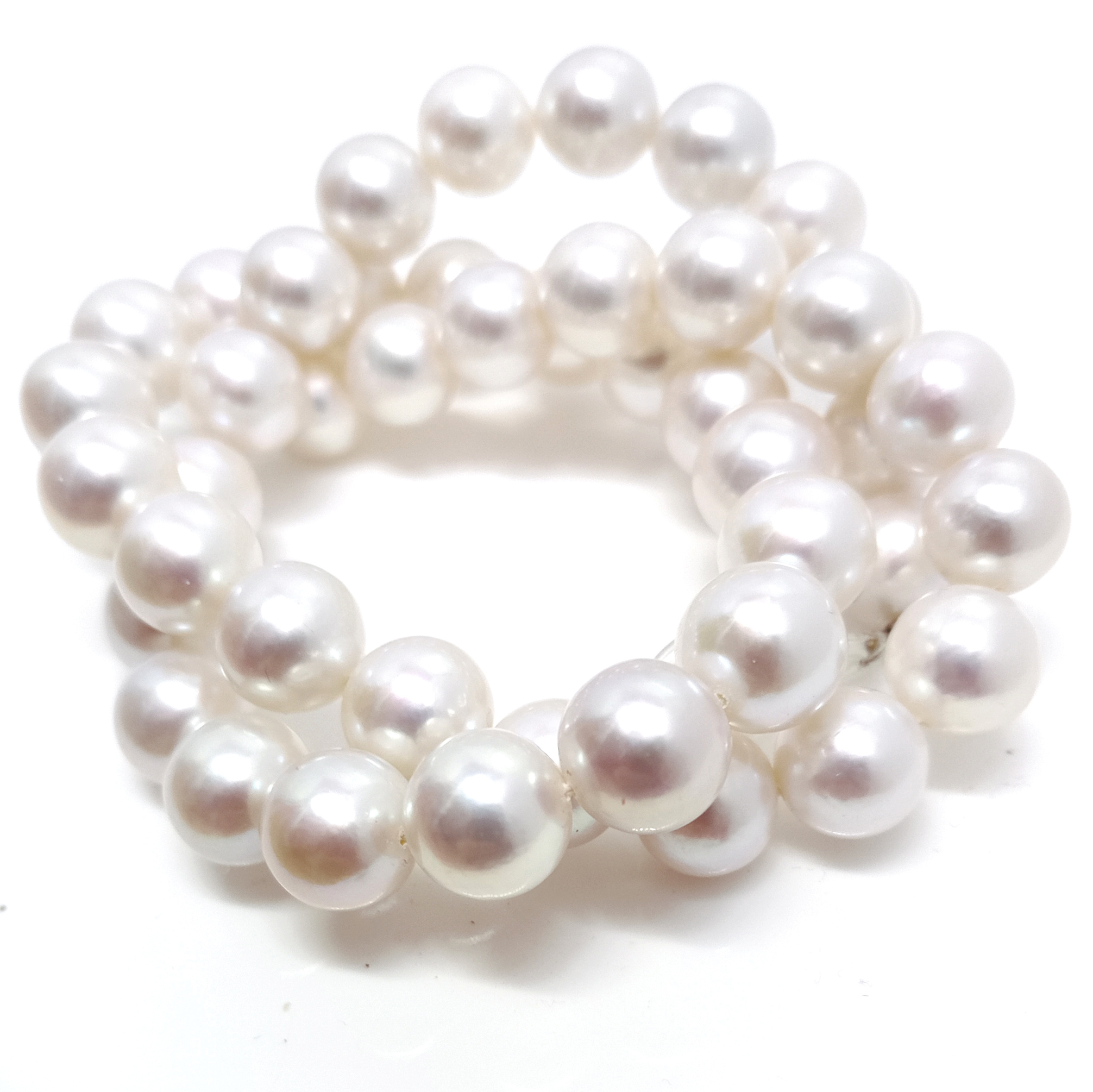 White Edison AAA 9-10mm Round Pearls Strand